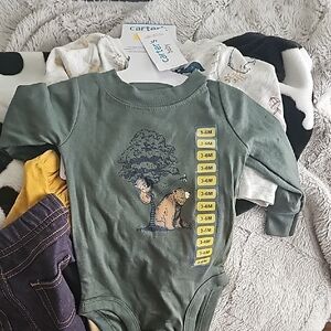 Carter's Green Gorilla Graphic Onesie